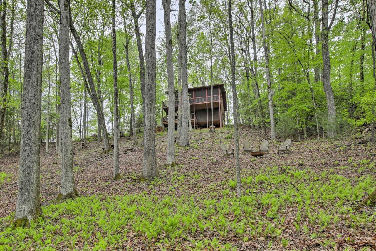Peaceful Blue Ridge Cabin With Decks And Fire Pit Екстериор снимка